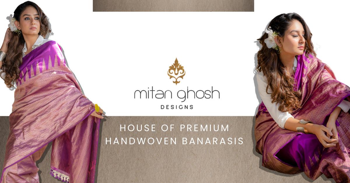 Hand-woven katan silk Banarasi sarees